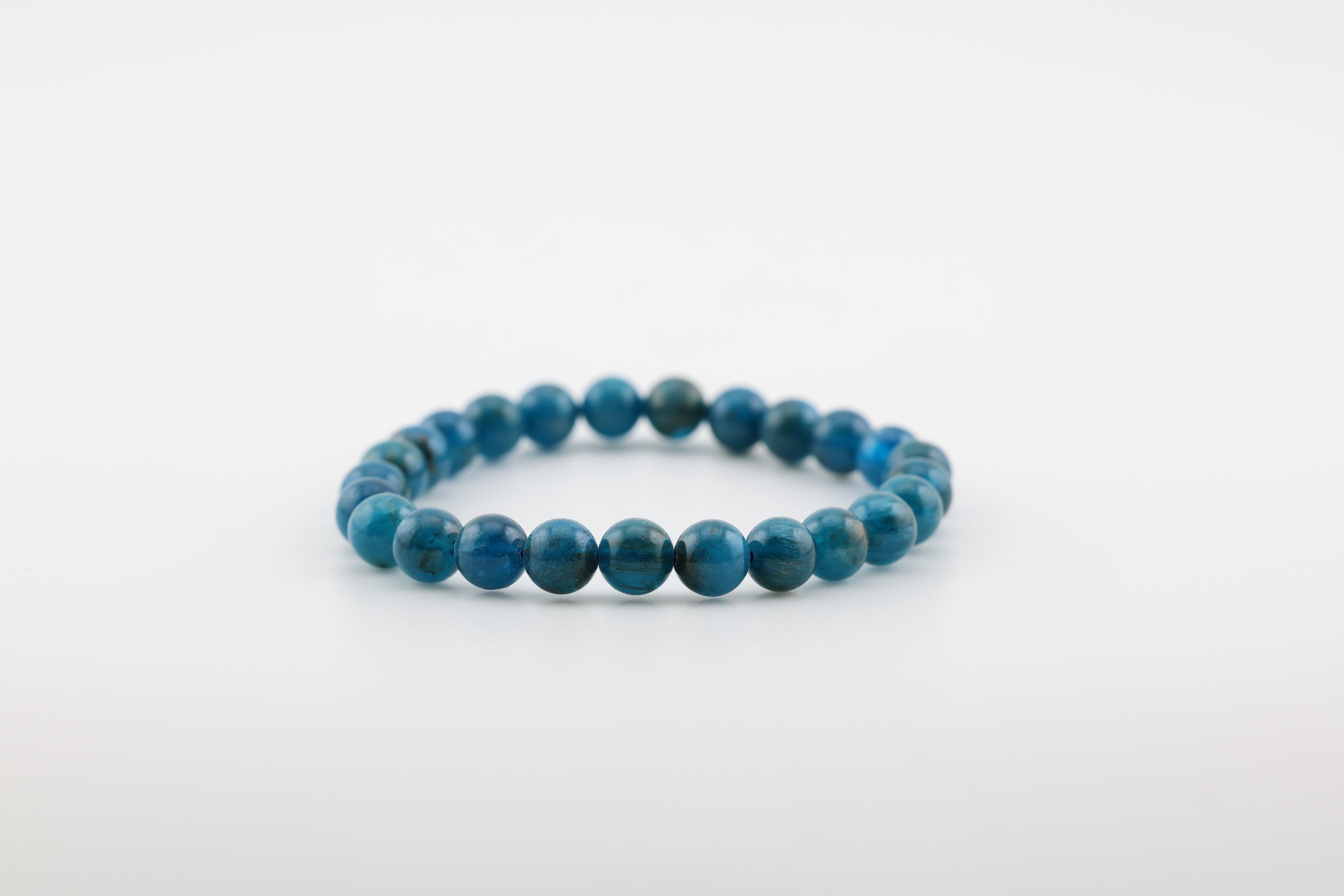 Blue Apatite Bead Bracelet