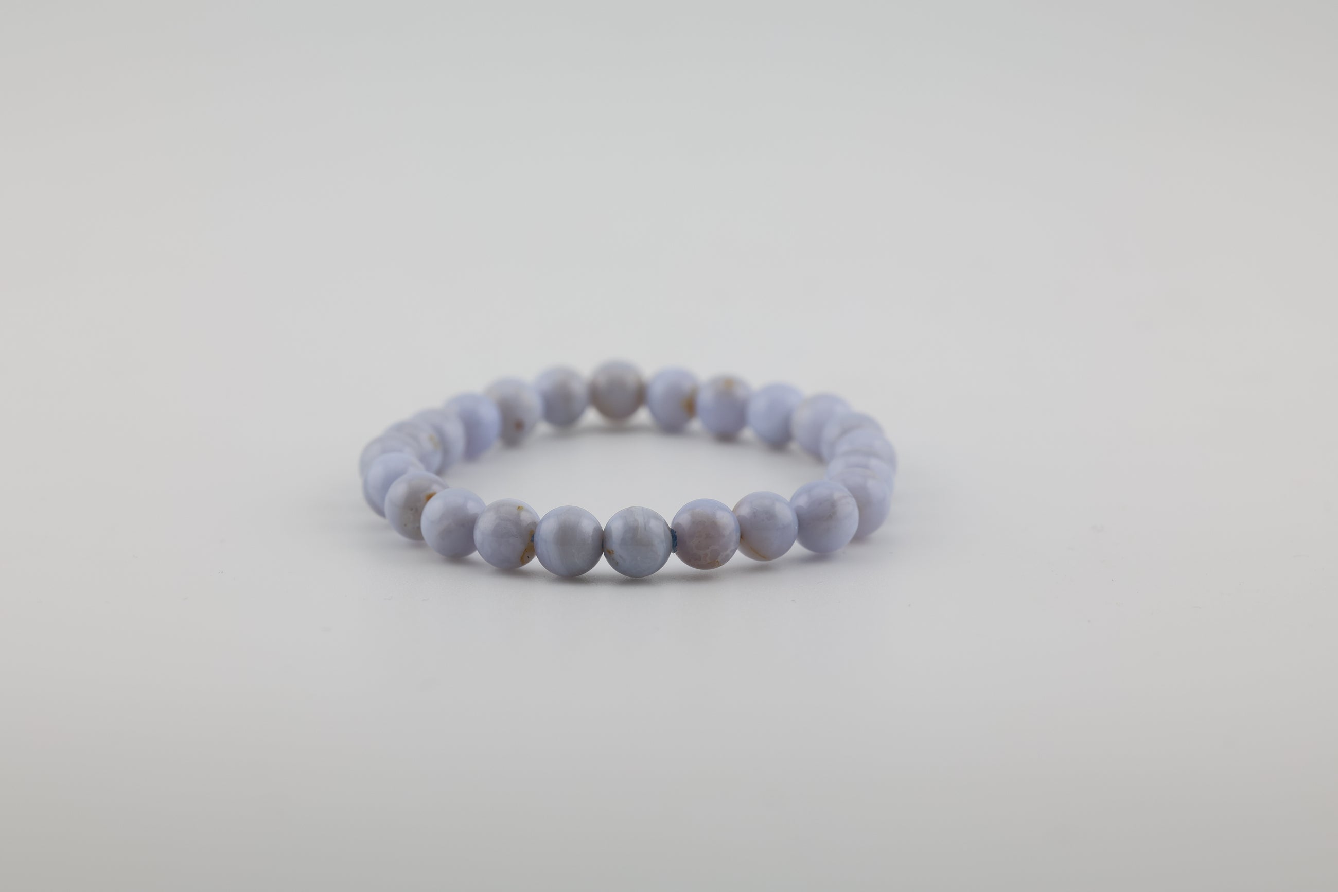 Blue Lace Agate Bead Bracelet