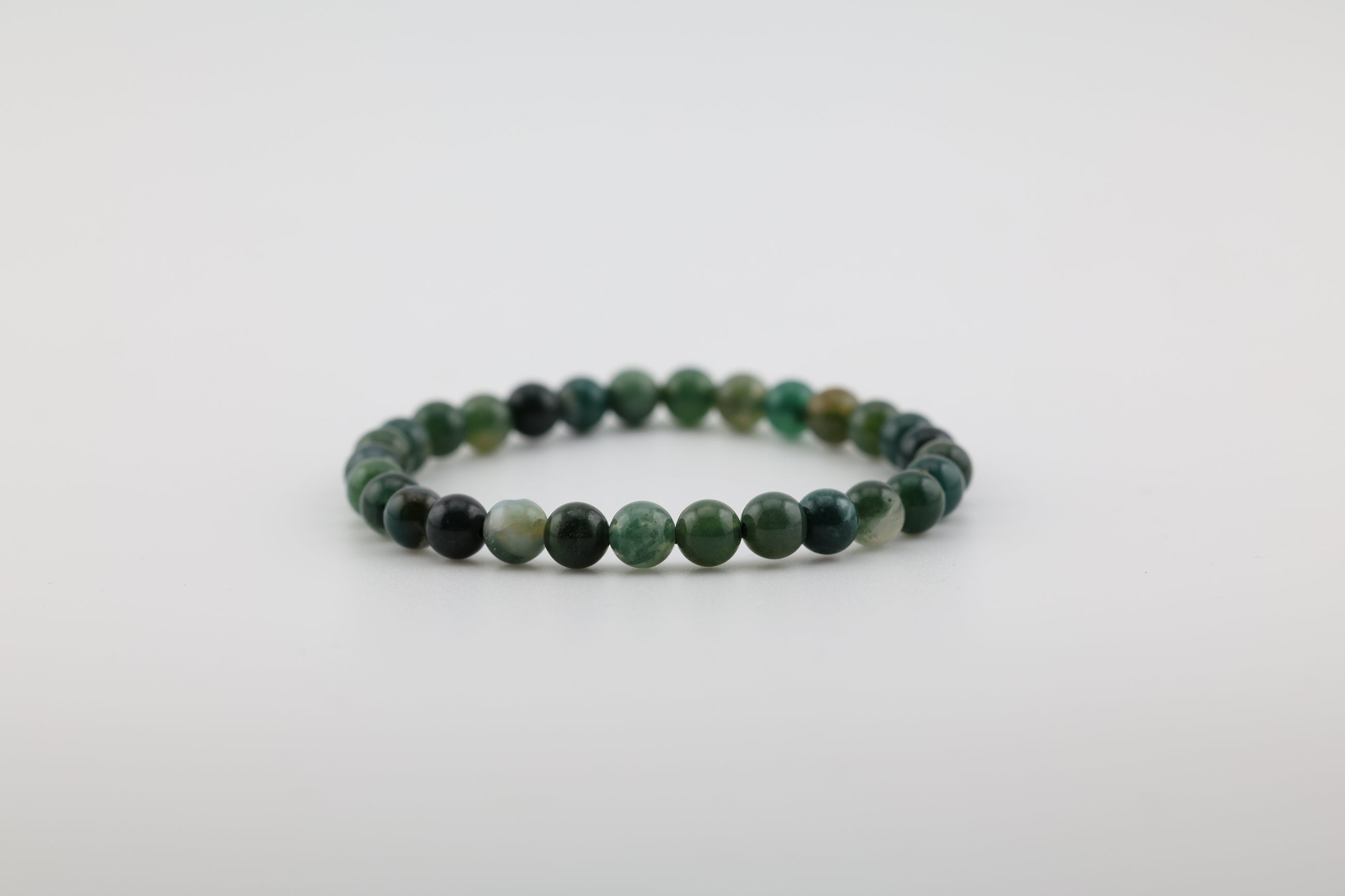 Tree Agate Bead Bracelet