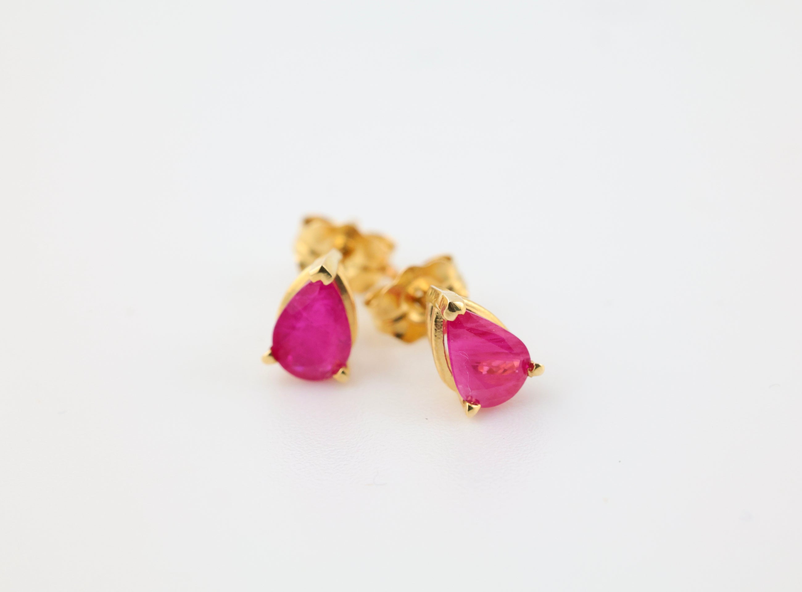 Ruby Earrings 14k Gold