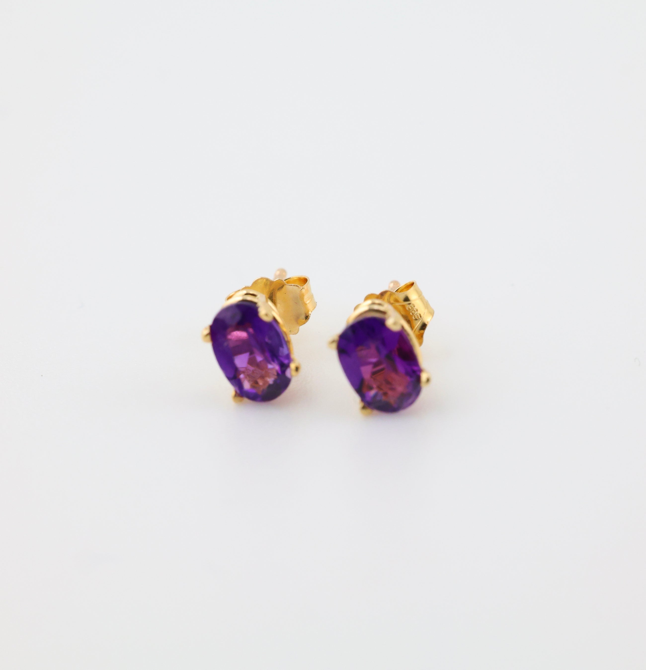 Amethyst Earrings 14k Gold