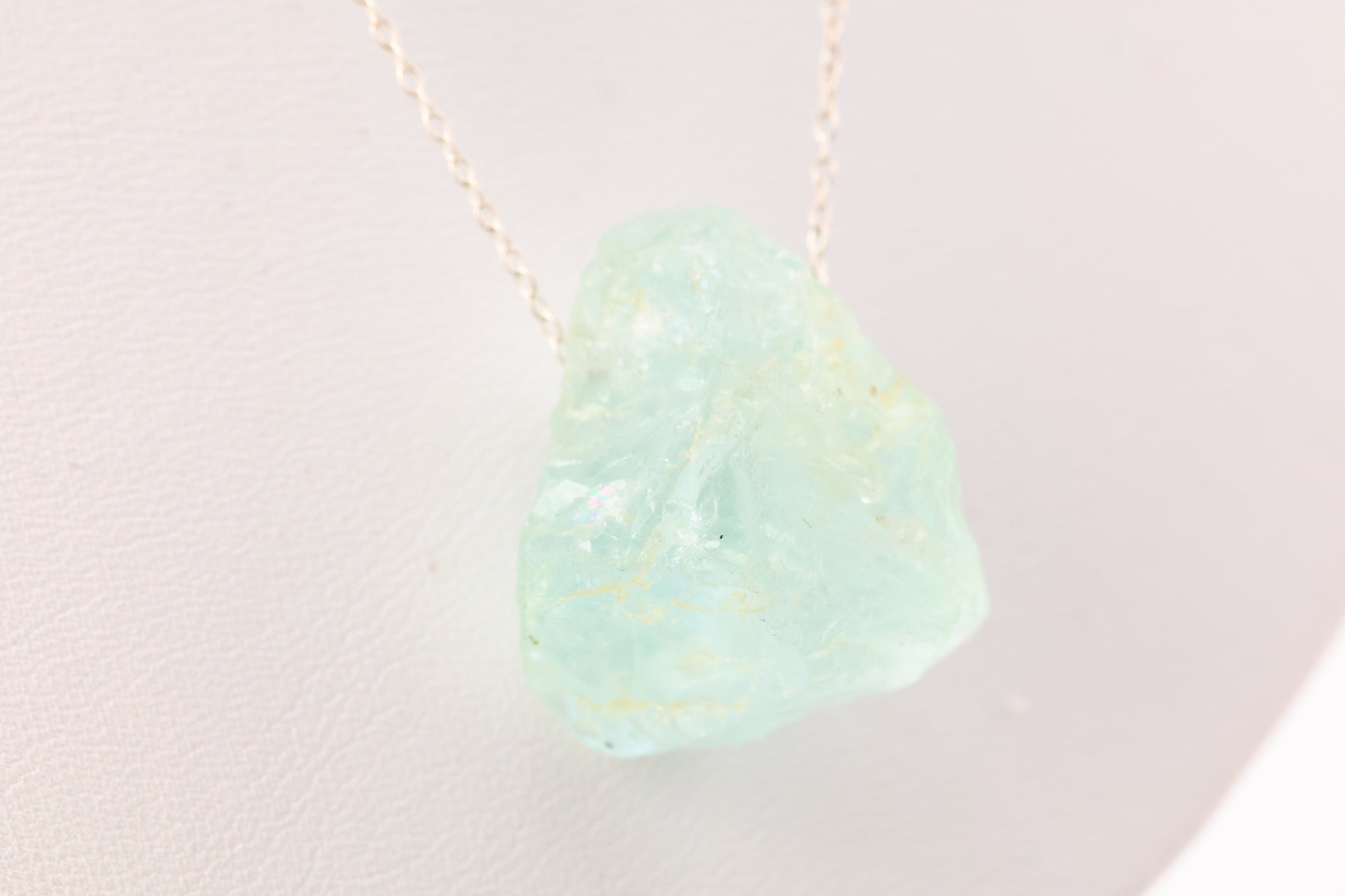 Aquamarine Necklace Sterling Silver