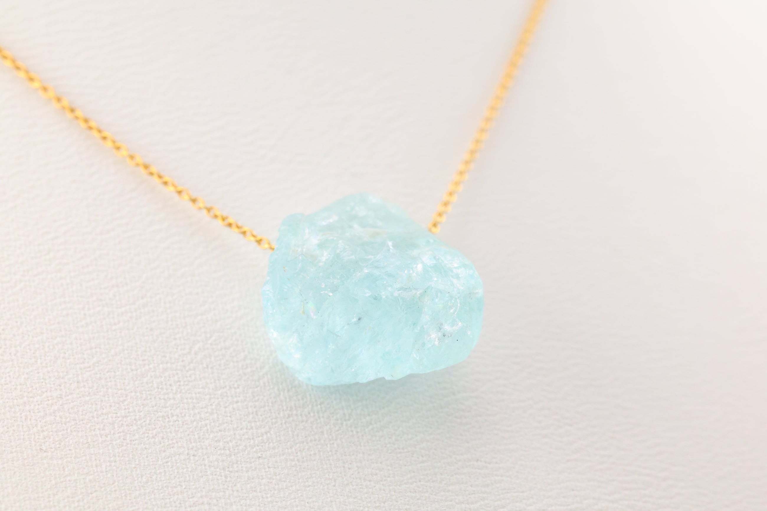 Aquamarine Necklace 14k Gold