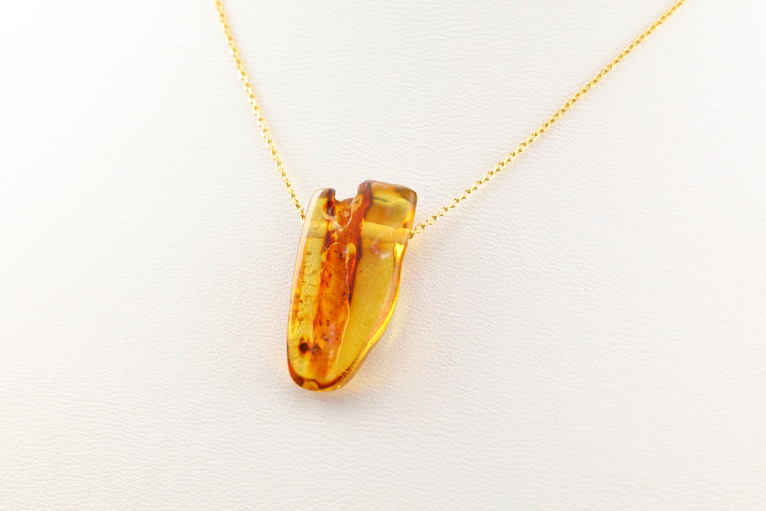 Amber Necklace on 14k Gold 16 inch