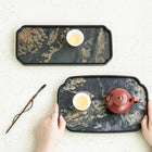 Gohobi Wabi-Sabi Stone Panel Tea Tray: Style E