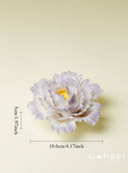 Gohobi Handmade Floral Incense Holder 007 - Purple Peony