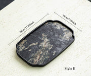Gohobi Wabi-Sabi Stone Panel Tea Tray: Style B