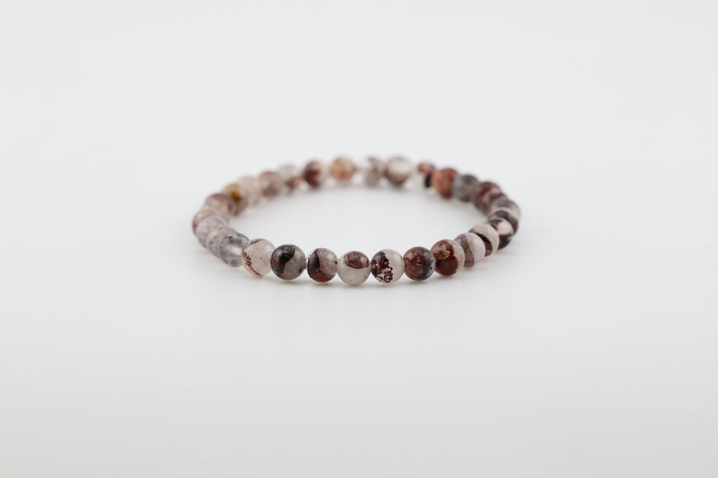 Hematoid Quartz Bead Bracelet