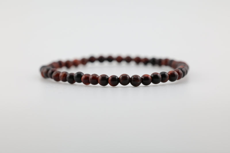 Red Tiger's Eye Bead Bracelet