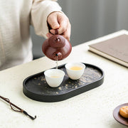 Gohobi Wabi-Sabi Stone Panel Tea Tray: Style D