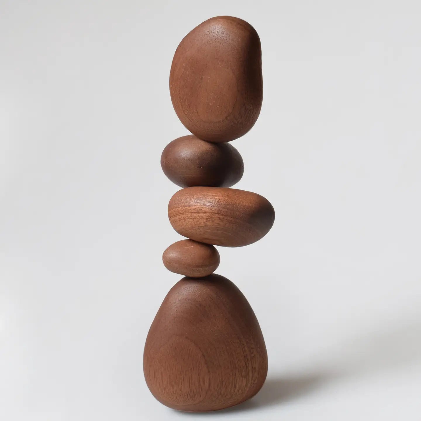 Sapele Wood Balance Stones - Zen Decor/Playful Toy/Art Gift