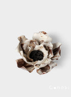 Gohobi Handmade Floral Incense Holder 001 - Lily: Striped Brown
