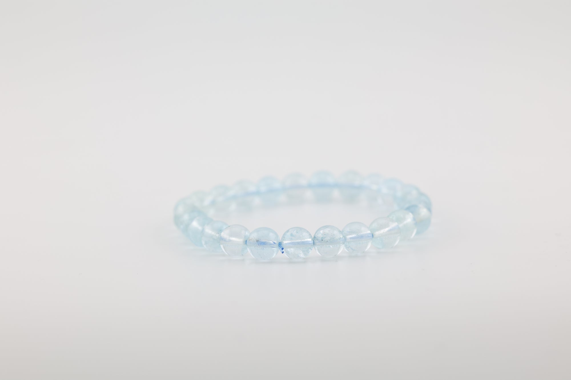 Aquamarine Bead Bracelet