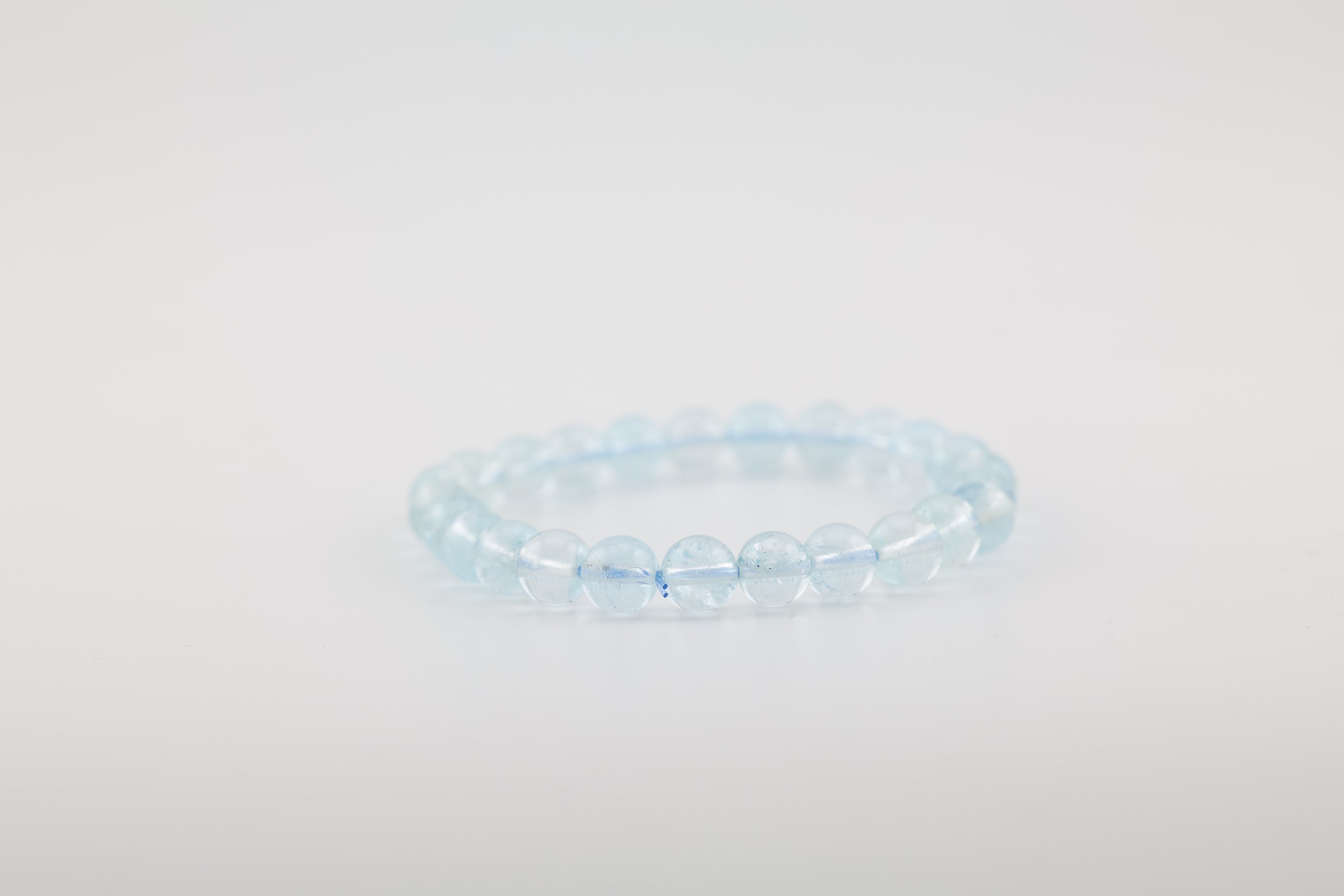 Aquamarine Bead Bracelet