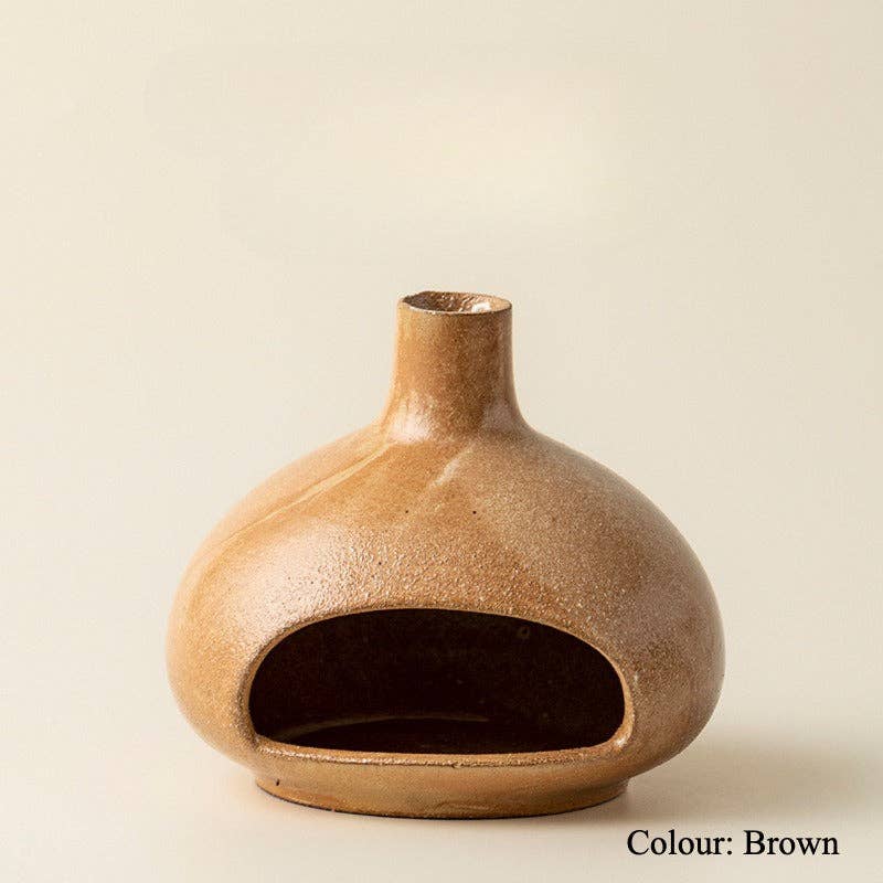 Gohobi Little Puff Ceramic Aromatherapy Fireplace Burner: Black