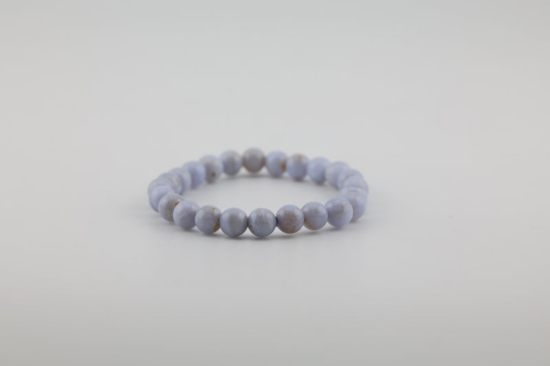 Blue Lace Agate Bead Bracelet