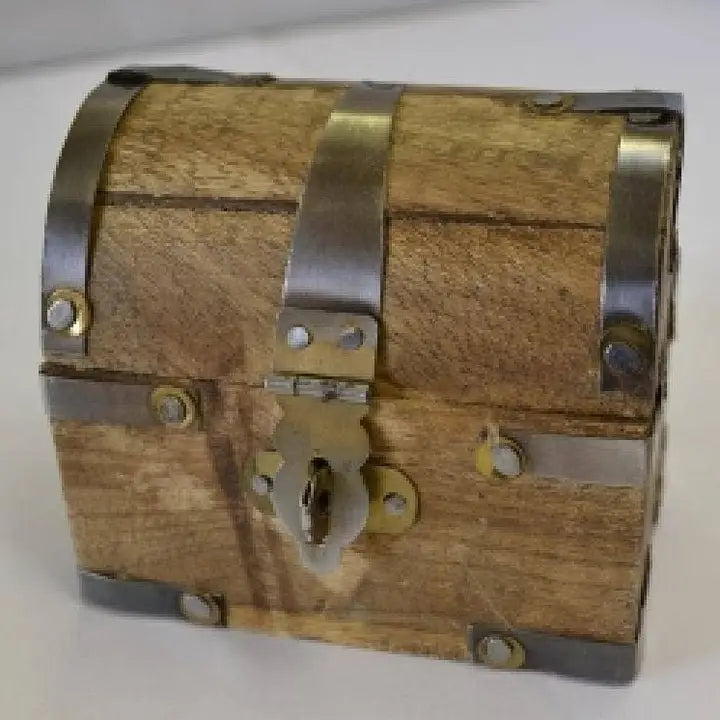 Antique Old World Treasure Chest 3"L x2.75"H