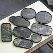 Gohobi Wabi-Sabi Stone Panel Tea Tray: Style B
