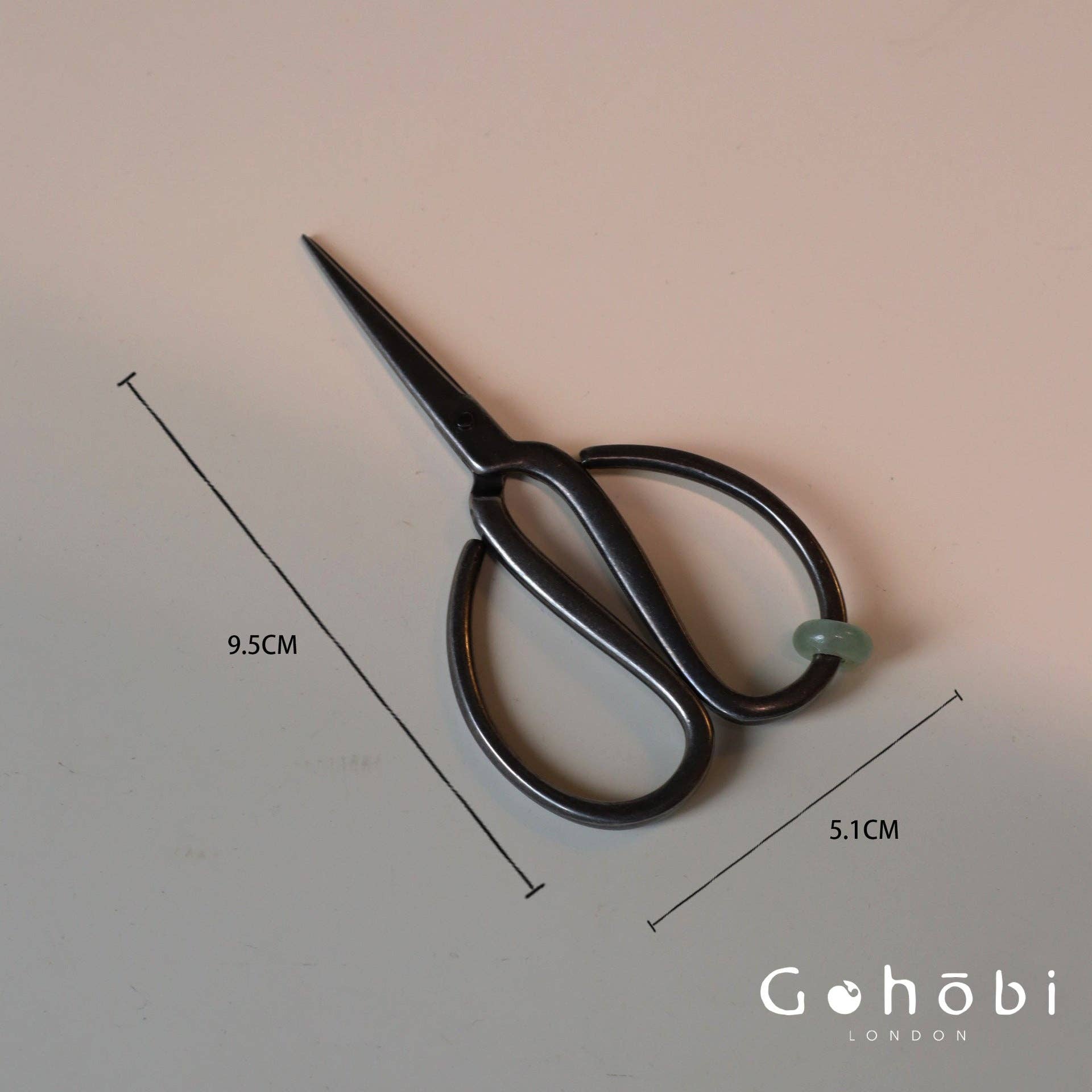 Gohobi Handmade Old Iron Tea Scissors – Portable Tea Ceremony Accessory: Light Green