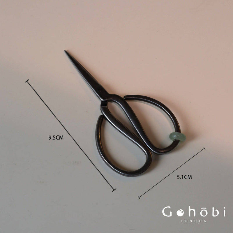 Gohobi Handmade Old Iron Tea Scissors – Portable Tea Ceremony Accessory: Light Green