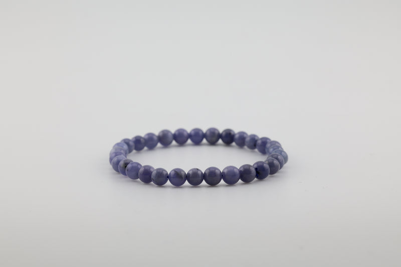 Blue Chalcedony Bead Bracelet