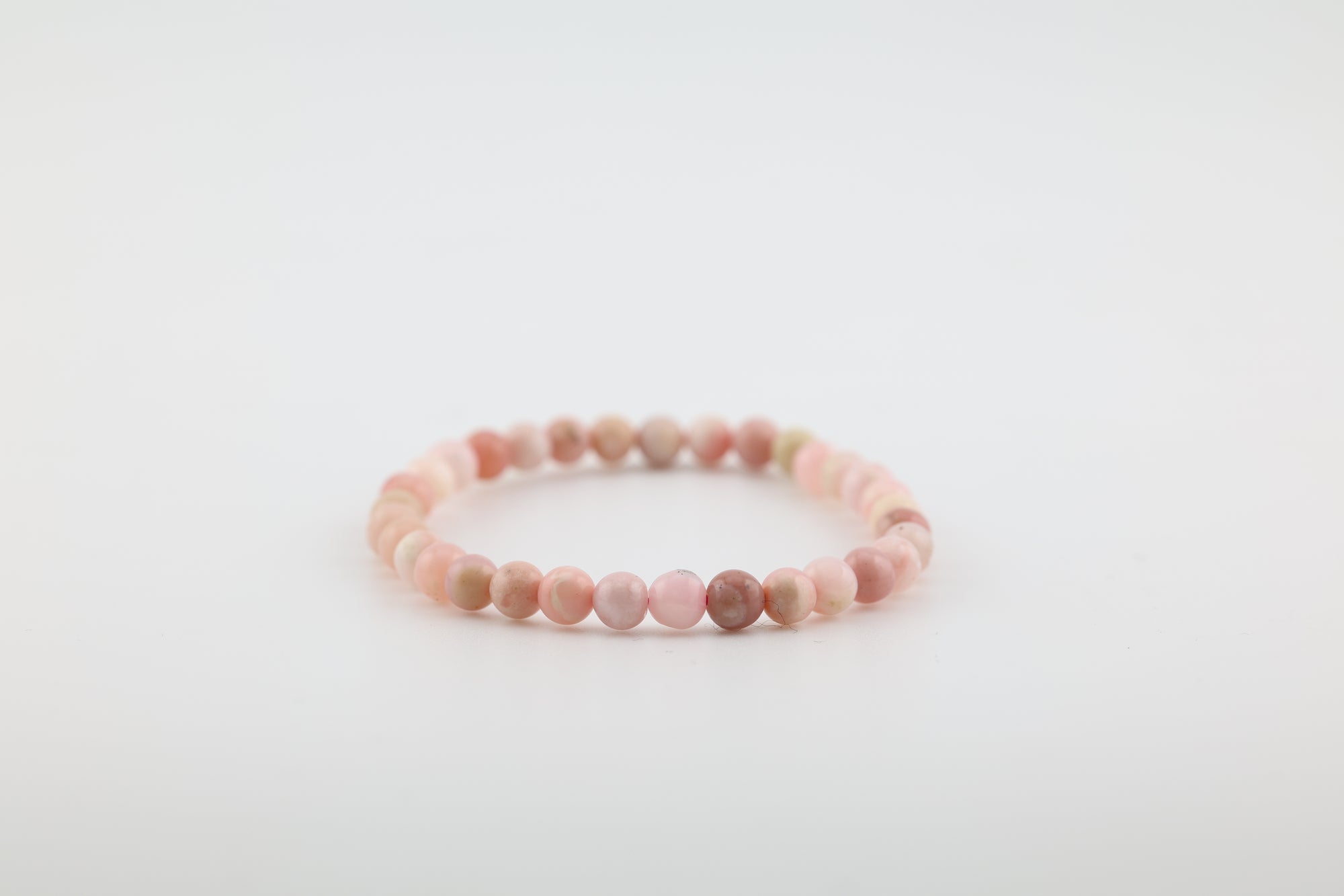 Pink Opal Bead Bracelet