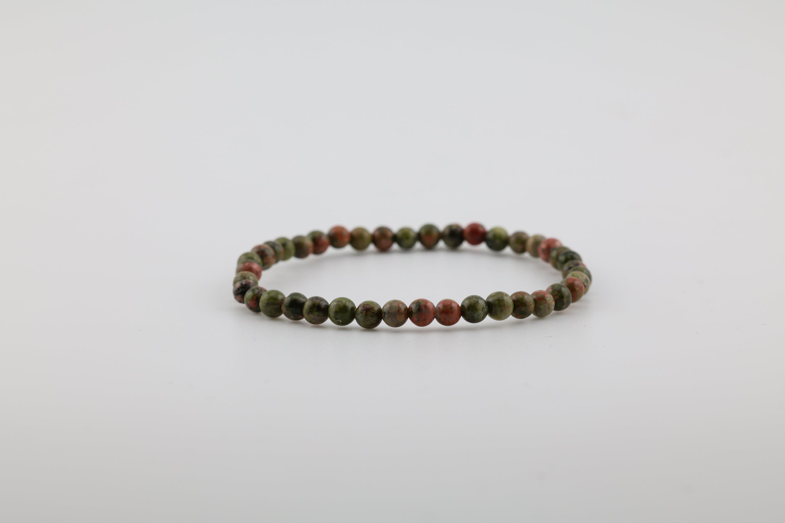 Unakite Bead Bracelet