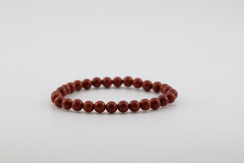 Red Jasper Bead Bracelet