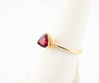 Garnet Triangle Ring 14k Gold