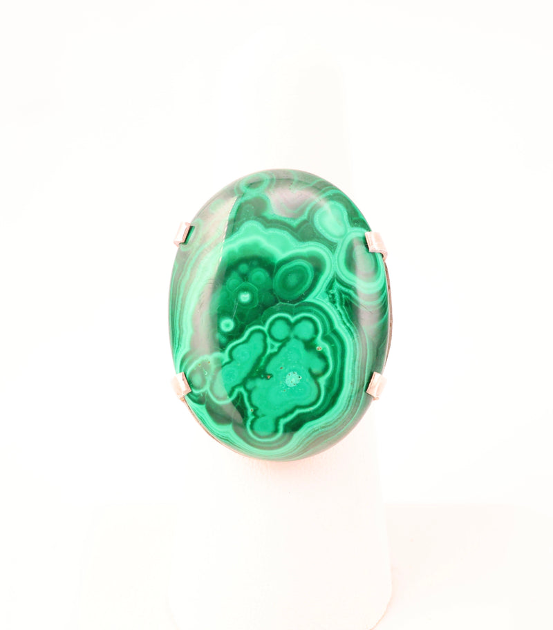 Malachite Ring Sterling Silver