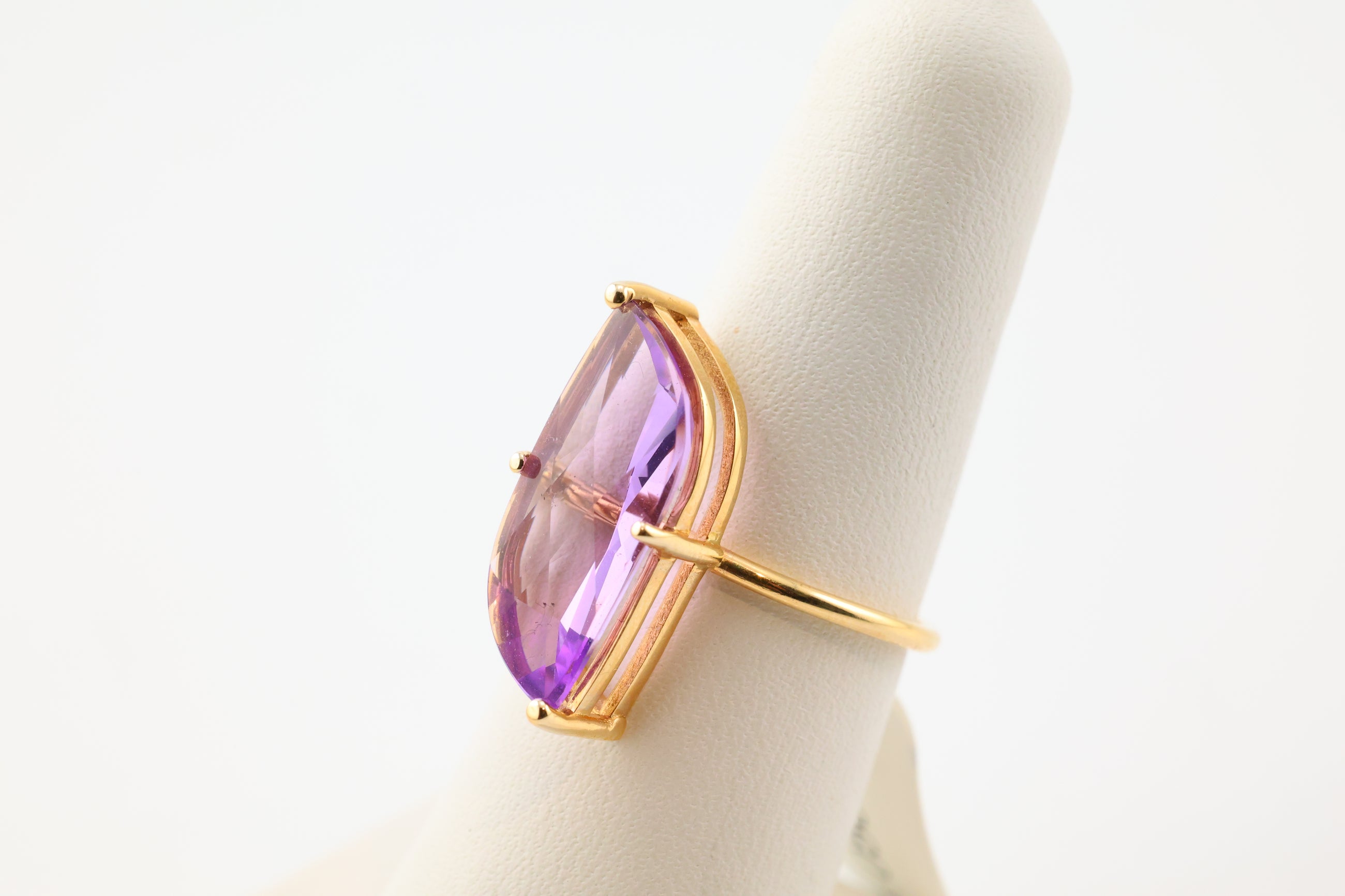 Amethyst Flame Ring 14k Gold
