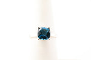 Blue Topaz Ring Sterling Silver