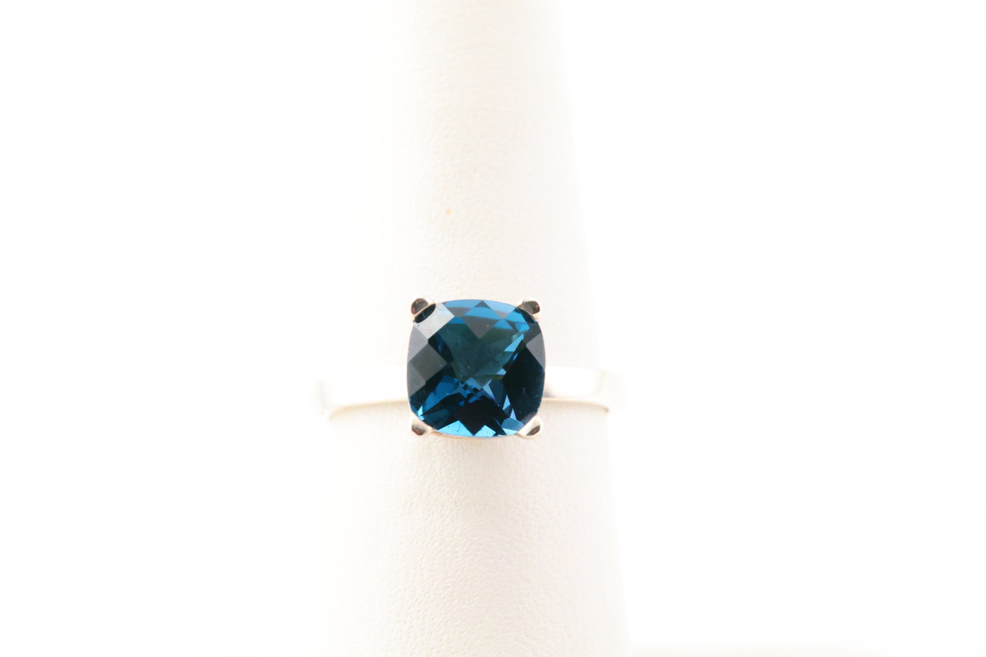 Blue Topaz Ring Sterling Silver