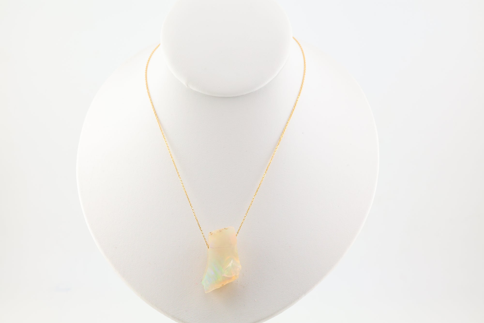 Opal Necklace on 14k Gold 16in Chain