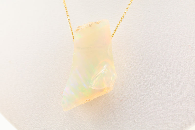 Opal Necklace on 14k Gold 16in Chain