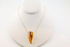 Amber Necklace on 14k Gold 16 inch