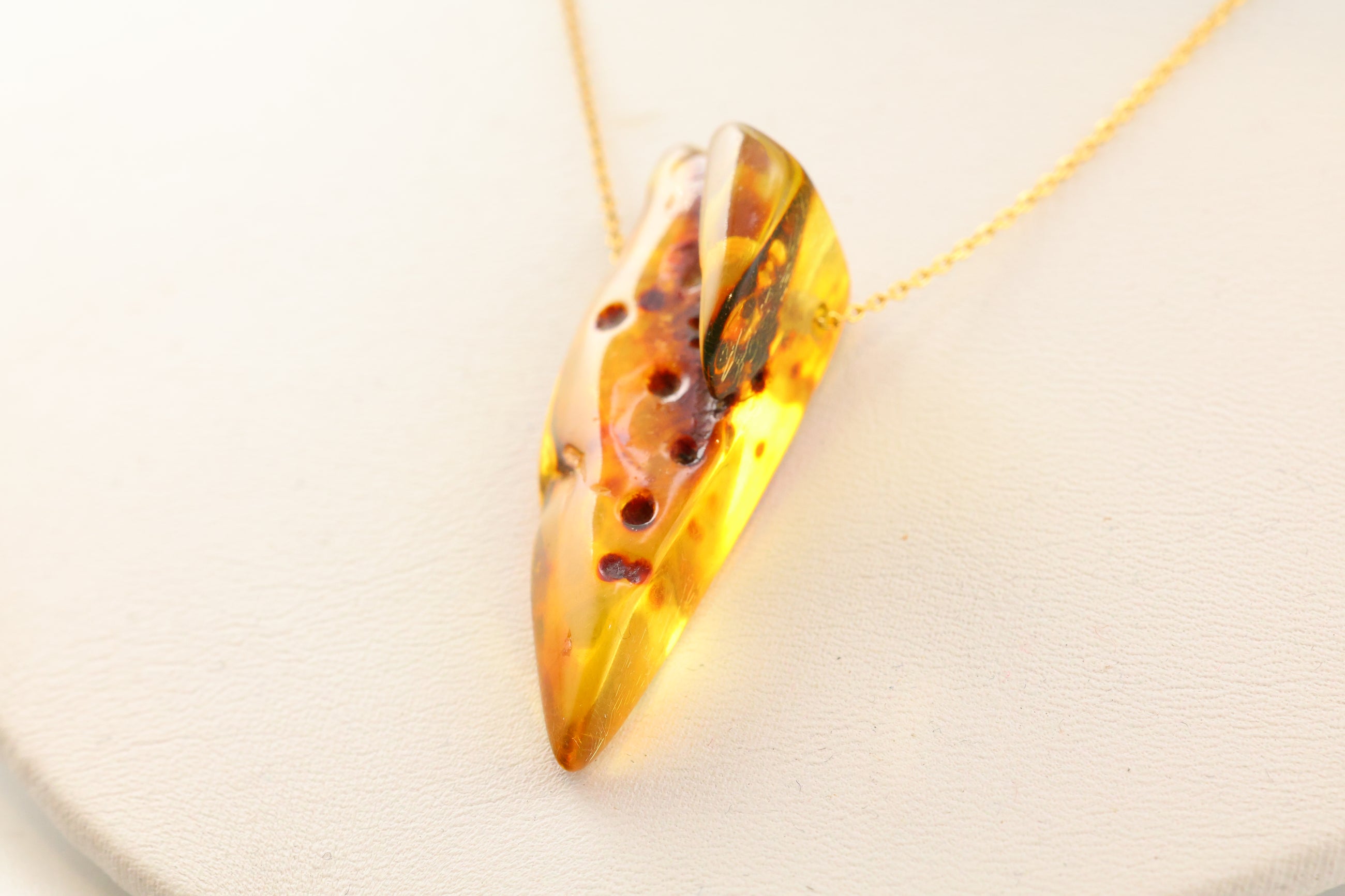 Amber Necklace on 14k Gold 16 inch