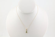 Moldavite Necklace Sterling Silver