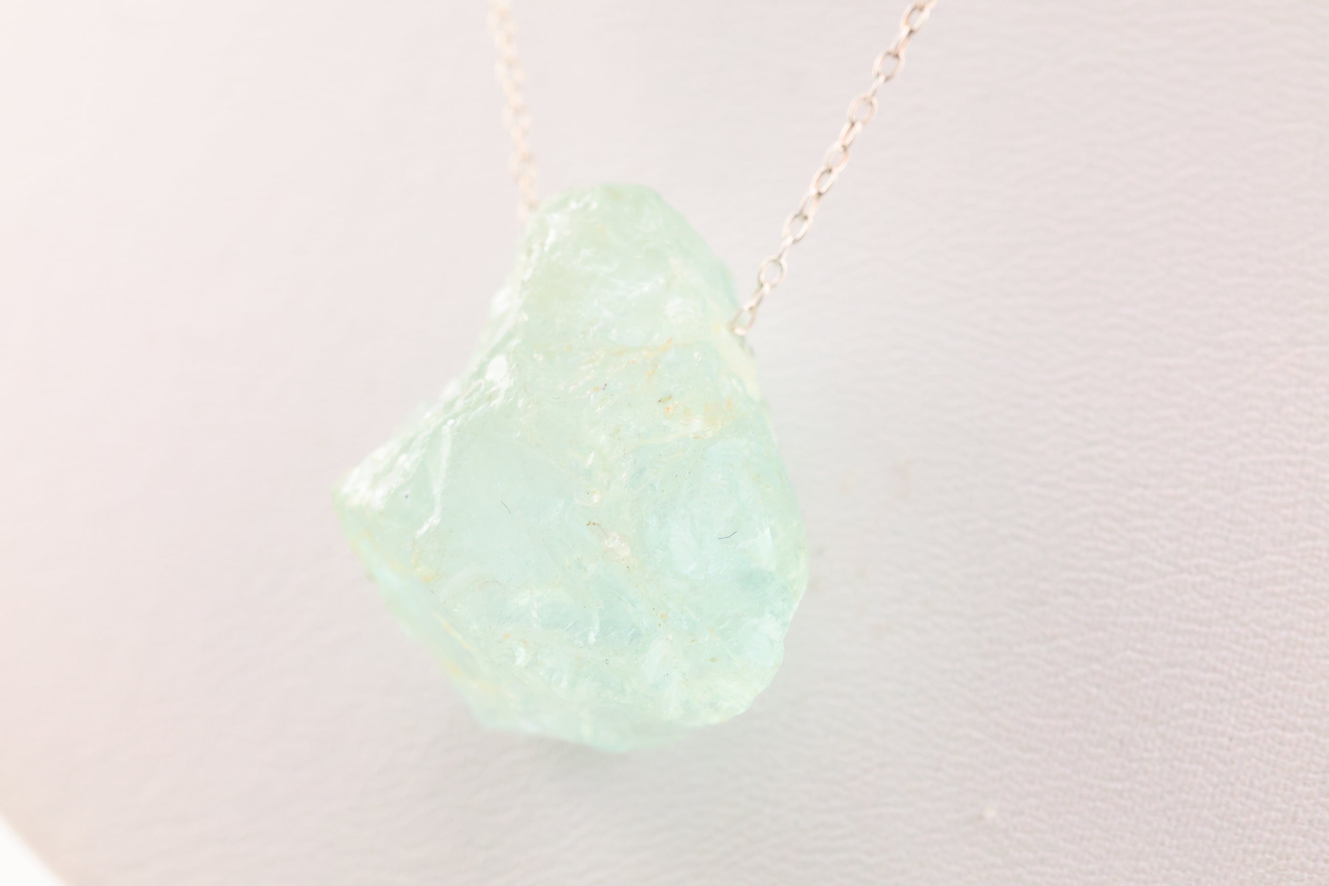 Aquamarine Necklace Sterling Silver