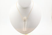 Clear Quartz High Lumerian Necklace on 14k Gold