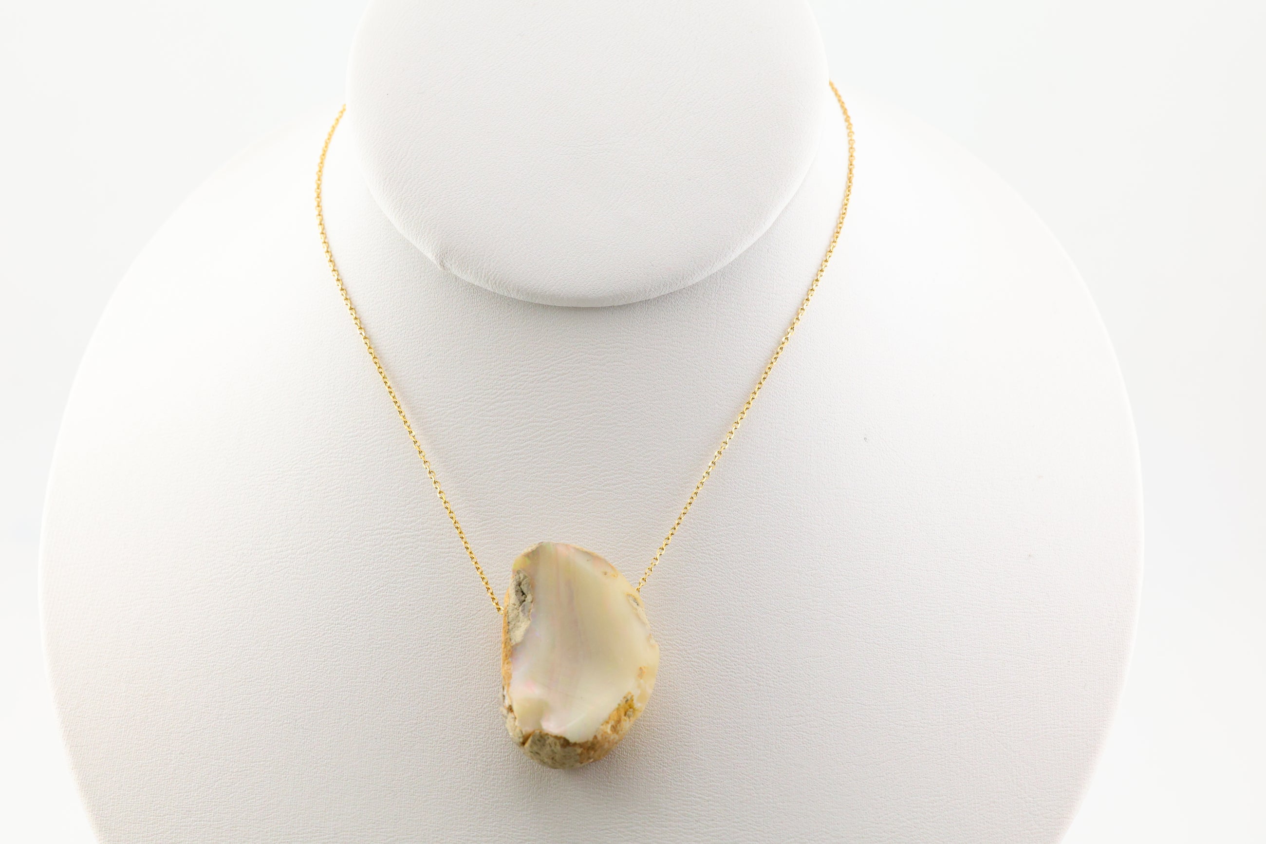 Opal Necklace on 14k Gold 16in Chain