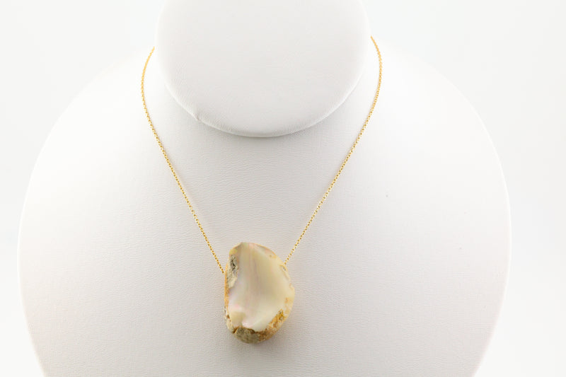 Opal Necklace on 14k Gold 16in Chain