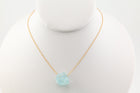 Aquamarine Necklace 14k Gold