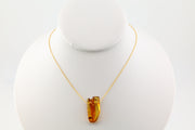 Amber Necklace on 14k Gold 16 inch