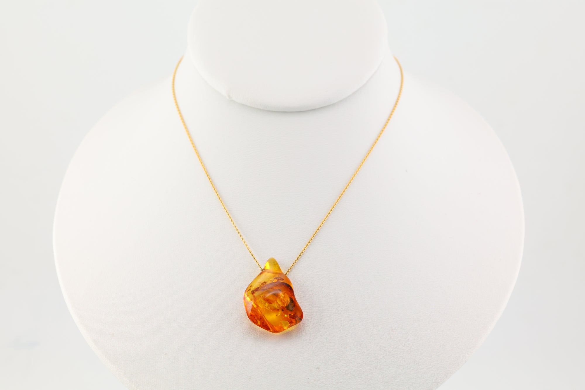 Amber Necklace on 14k Gold 16 inch