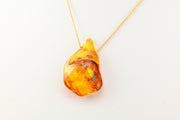 Amber Necklace on 14k Gold 16 inch