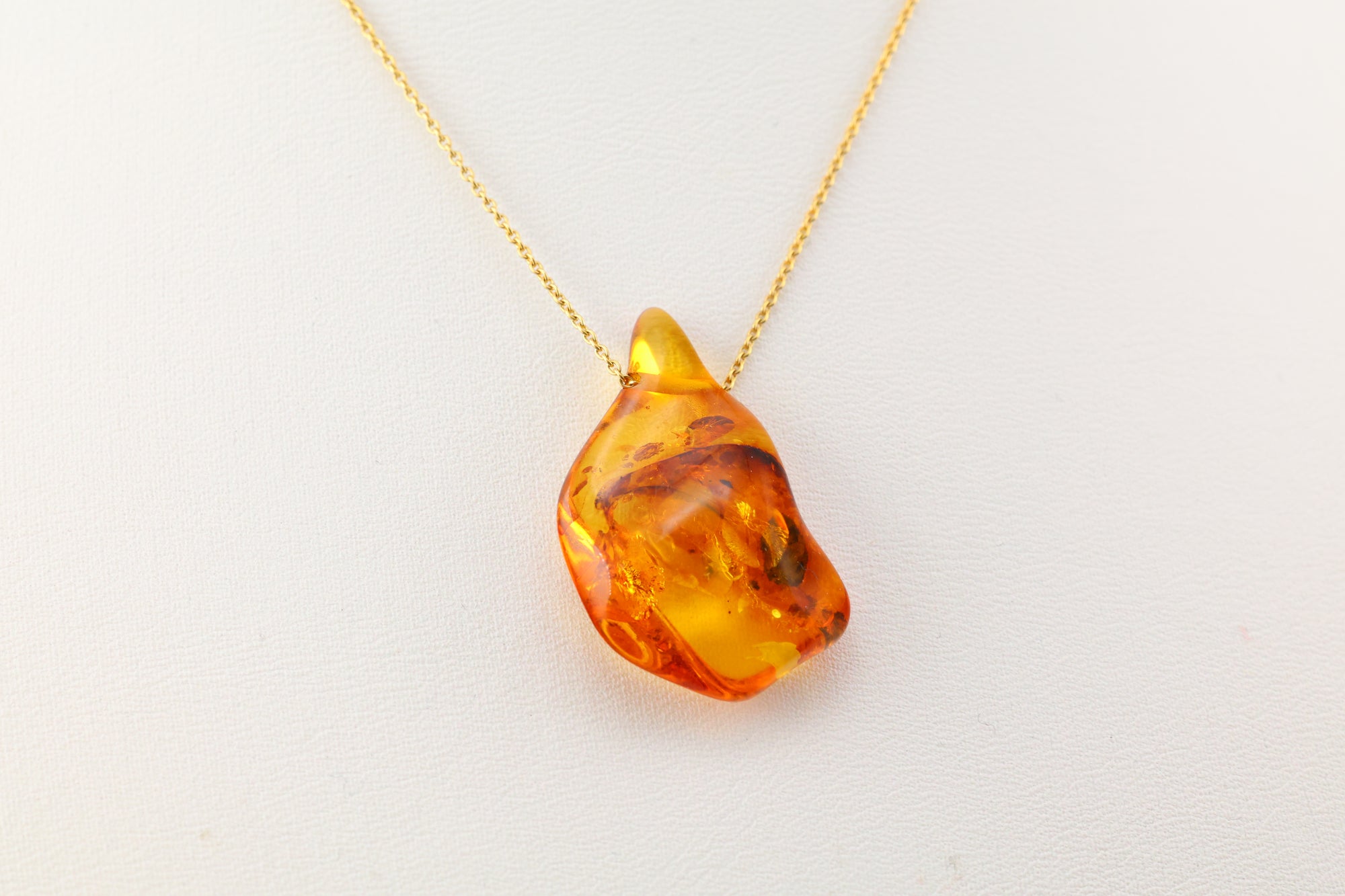Amber Necklace on 14k Gold 16 inch