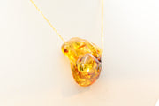 Amber Necklace on 14k Gold 16 inch