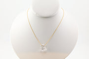 Small Herkimer Diamond Necklace on 14k Gold 16” Chain