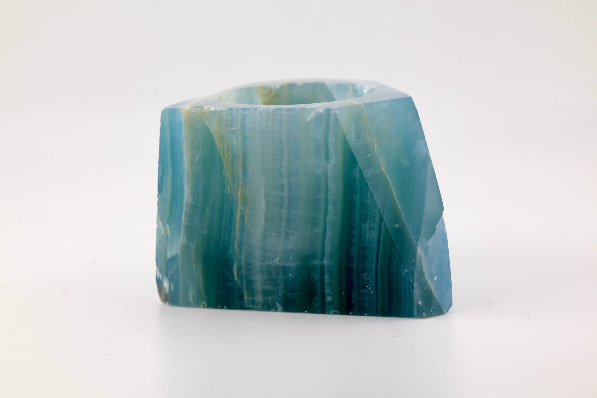 Blue Onyx Candle Holder